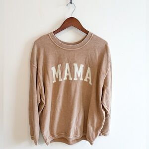 Mama Ribbed Sweatshirt Women’s Size Large